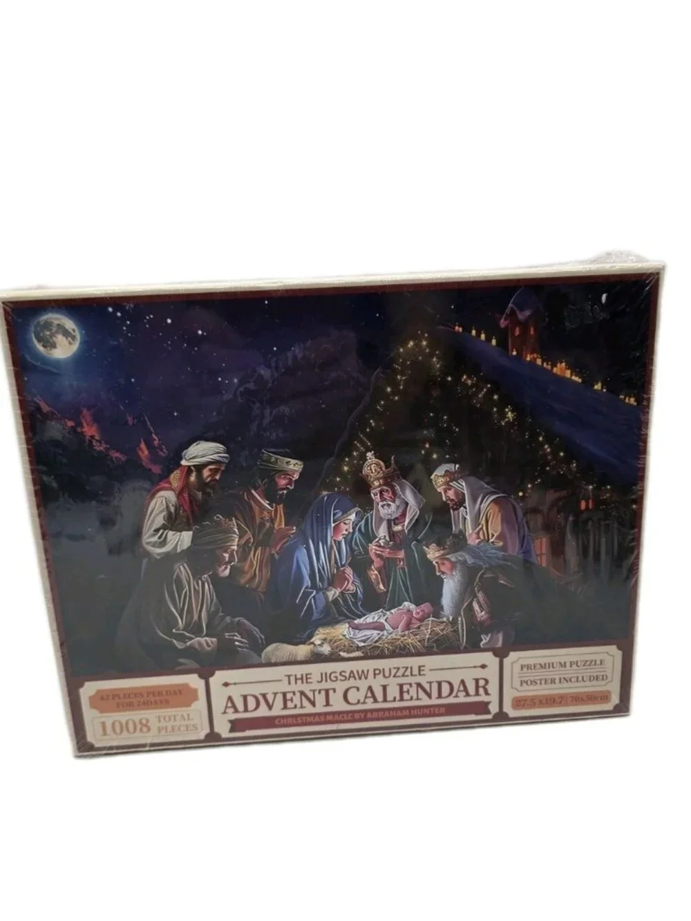 Advent Calendar Jigsaw Puzzle 24 Days 1008 Piece Christmas Manger Scene New
